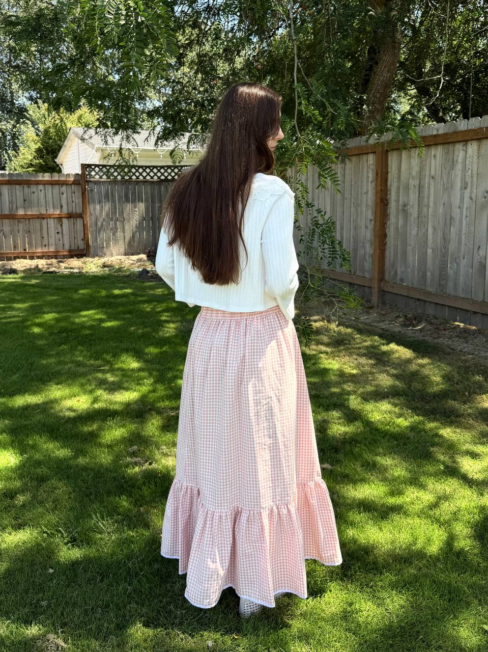 Long Pinstripe Skirt