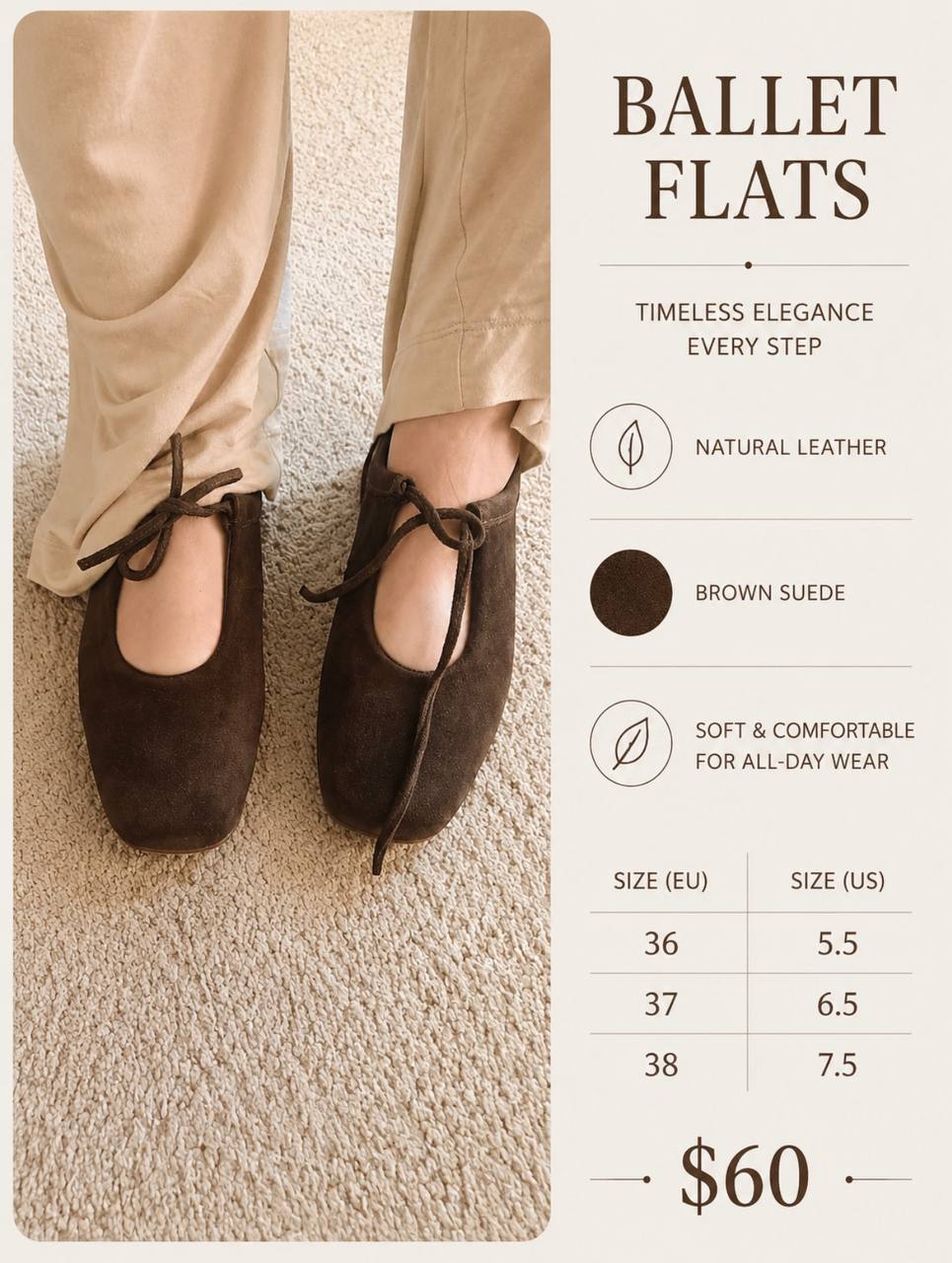 Suede Ballet Flats